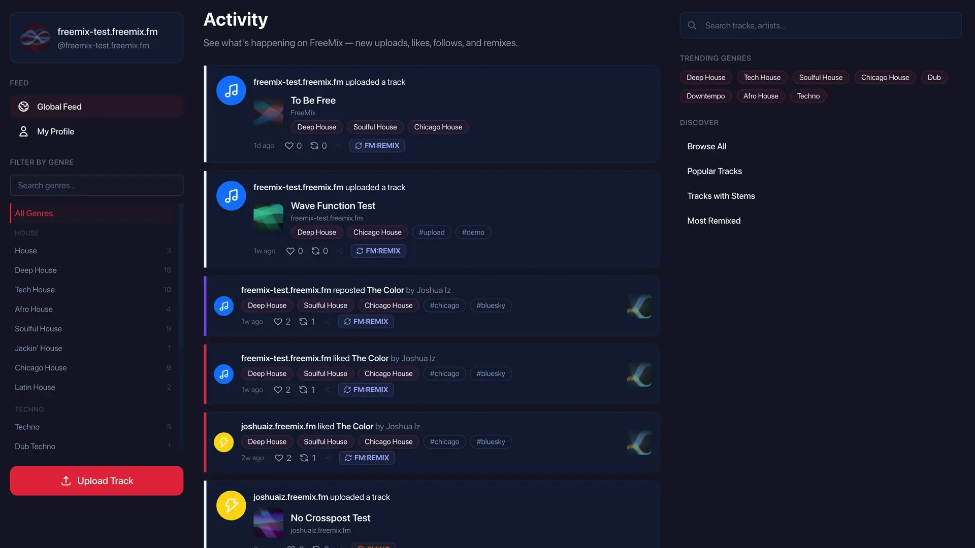 Activity Feeds feature screenshot